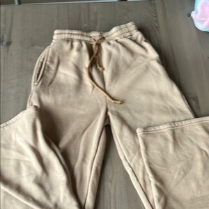 Womens Tan Jogger Pants